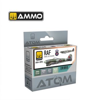 Ammo Mig Jimenez - ATOM ACR. PAINT SET RAF WWII LATE 4 JARS (7/24) *