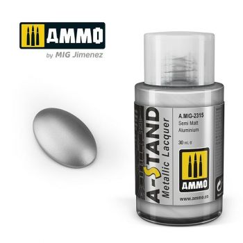 Ammo Mig Jimenez - AMMO A-STAND SEMI MATT ALUMINIUM 30ML JAR