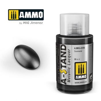 Ammo Mig Jimenez - AMMO A-STAND GUNMETAL 30ML JAR