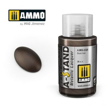 Ammo Mig Jimenez - AMMO A-STAND BURNT IRON 30ML JAR