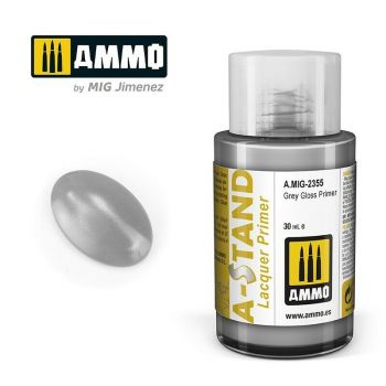 Ammo Mig Jimenez - AMMO A-STAND GREY GLOSS PRIMER 30ML JAR