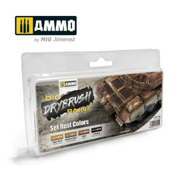 Ammo Mig Jimenez - DRYBRUSH SET RUST COLORS 4 JARS (3/23) *