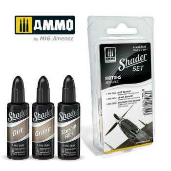 Ammo Mig Jimenez - SHADER SET MOTORS 3 JARS 10ML (3/23) *