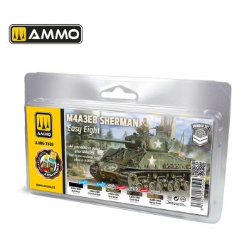 Ammo Mig Jimenez - M4A3E8 SHERMAN EASY EIGHT SET 5 JARS 35 ML (8/24) *