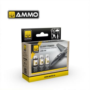 Ammo Mig Jimenez - AMMO A-STAND GLOSSY PRIMERS SET 3x30 ML (4/24) *