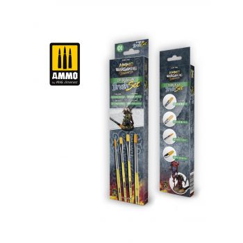 Ammo Mig Jimenez - AMMO WARGAMING DRY BRUSH LAND BRUSH SET