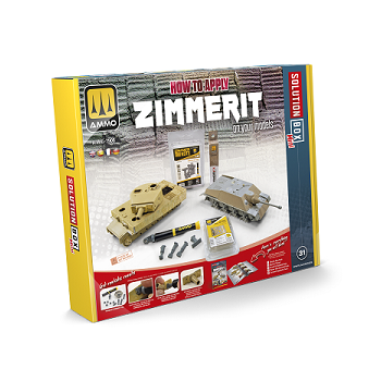 Ammo Mig Jimenez - SOLUTION BOX  MINI 31– HOW TO APPLY ZIMMERIT IN SCALE