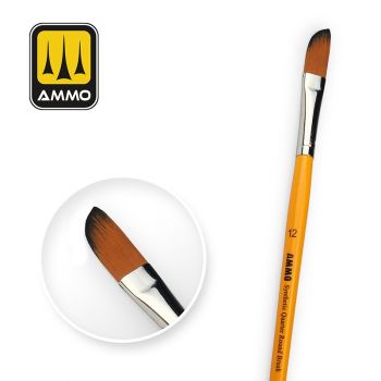 Ammo Mig Jimenez - AMMO SYNTHETIC QUARTER ROUND BRUSH NO. 12 (8/24) *