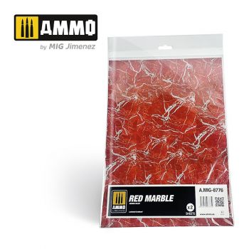 Ammo Mig Jimenez - MARBLE RED, SMOOTH SHEET OF MARBLE 2 PCS.