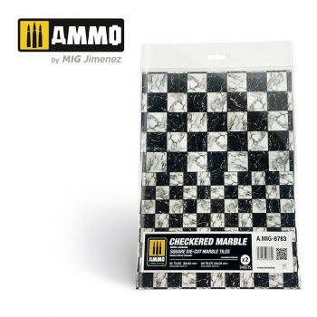 Ammo Mig Jimenez - MARBLE CHECKERED, SQUARE DIE-CUT TILES 2 PCS.