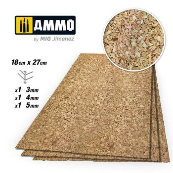 Ammo Mig Jiminez - AMMO CREATE CORK THICK GRAIN MIX 3/4/5MM 1X