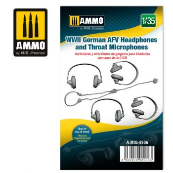 Mig - 1/35 Wwii German Afv Headphones Throat Microphones (12/21) *mig8906