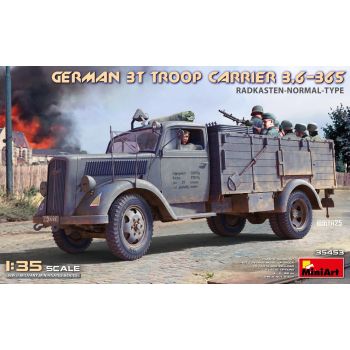 MiniArt - 1/35 GERMAN 3T TROOP CARRIER 3,6-36S RADKASTEN (05/25) *