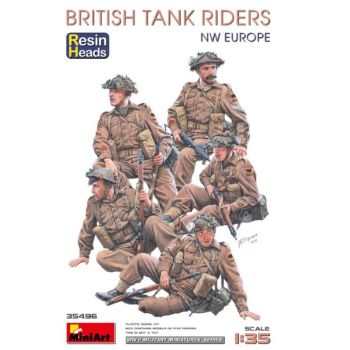 MiniArt - 1/35 BRITISH TANK RIDERS (NW EUROPE). RESIN HEADS (04/25) *