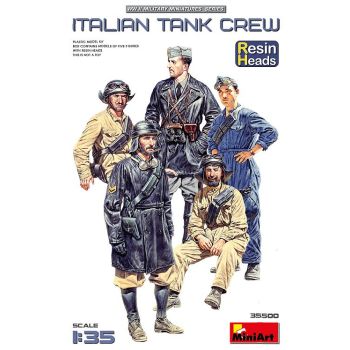 MiniArt - 1/35 ITALIAN TANK CREW. RESIN HEADS (02/25) *