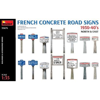 MiniArt - 1/35 FRENCH CONCRETE ROAD SIGNS 1930-40'S (02/25) *