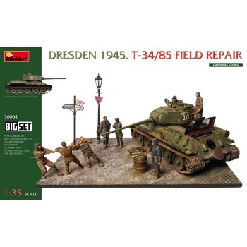 MiniArt - 1/35 DRESDEN 1945. T-34/85 FIELD REPAIR. BIG SET