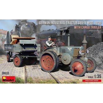 Miniart - 1/35 German Tractor D8511 Mod. 1936 Cargo Trailer (12/21) *min38033