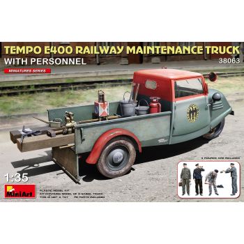 MiniArt - 1/35 TEMPO E400 RAILWAY MAINTENANCE TRUCK W/PERSON