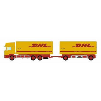 Minis - 1/160 MAN F90 3-ACHS KOFFER-HANGERZUG DHL (?/23) *