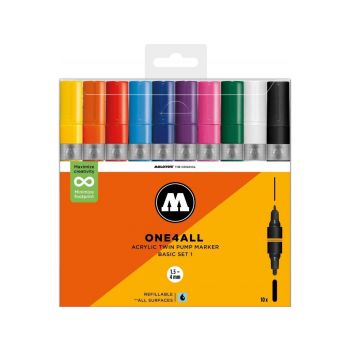 Molotow - ONE4ALL TWIN MARKER BASIC SET 1 10 MARKERS