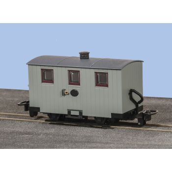 PECO - FFESTINIOG RAILWAY 4-WHEELQUARRYMAN'S COACH UNLETTERED, GREY