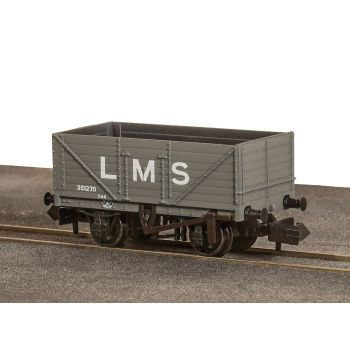 PECO - 9FT 7 PLANK OPEN WAGON, LMS, GREY