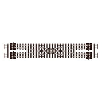 Peco - 1/160 CROSSING SCISSORS MEDIUM RADIUS 271MM