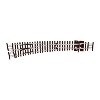 Peco - 1/160 TURNOUT CURVED LARGE RADIUS L/H 164MM