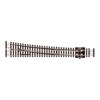 Peco - 1/160 TURNOUT LARGE RADIUS R/H 164MM