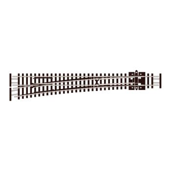Peco - 1/160 TURNOUT LARGE RADIUS L/H 164MM