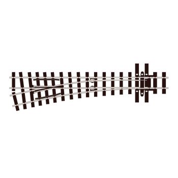 Peco - 1/76 TURNOUT MAINLINE SLEEPERS MEDIUM RADIUS L/H