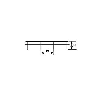 Plastruct - 1/200 FENCE RANCH POST A BRASS 6.4x9.9x240MM 1X FEN-12