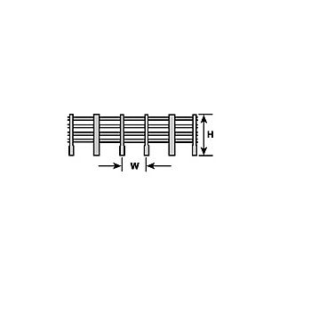 Plastruct - 1/100 FENCE RANCH POST B STYRENE 8.7x6.4x600MM 1X FEN-14