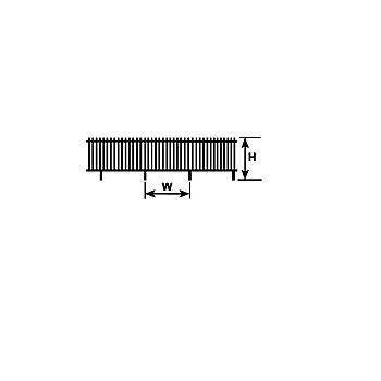 Plastruct - 1/500 FENCE PICKET E BRASS 4.4x6.4x1900MM 1X FEN-31