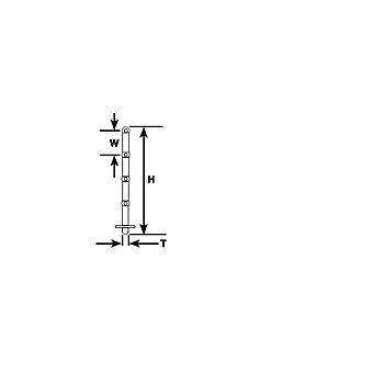 Plastruct - 1/16 HAND RAIL STANCHIONS ABS 2.4x10.3x42.9MM 10X HRS-24