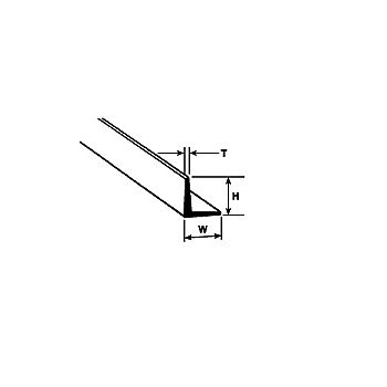 Plastruct - ANGLE FINELINE STYRENE 1.6x1.6x0.5MM 250MM 10X AFS-2