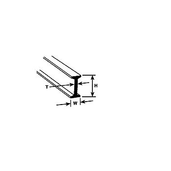 Plastruct - I-BEAM FINELINE STYRENE 4.8x2.4x0.9MM 600MM 5X BFS-6