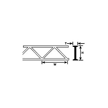 Plastruct - TRUSS OPEN WEB WARREN ST.2 3.2x4.8x1.6MM 150 MM 2X OWTS-4