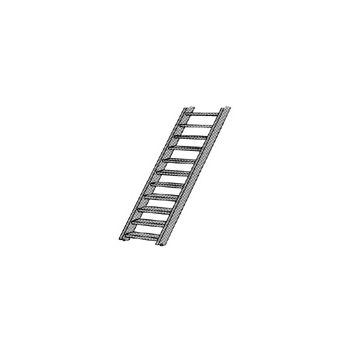 Plastruct - 1/24 STAIRWAY STYRENE WH. 13.5x36.5MM 300MM 1X STAS-16