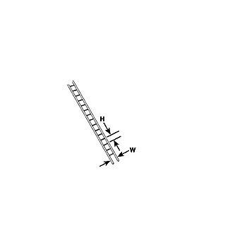 Plastruct - 1/200 LADDER STYRENE WH. 2.0x4.0MM 75MM 2X LS-2