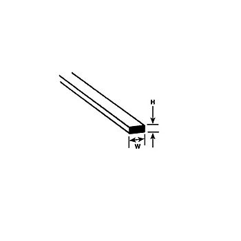 Plastruct - STRIP RECTANGULAR STYRENE WH. 1.0x4.0MM 250MM 10X MS-416