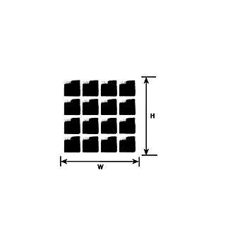 Plastruct - LATTICE PANEL B SQUARE POLY. 100.0x61.9x2.0MM 2X LAT-50