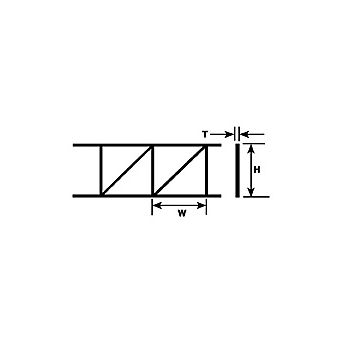 Plastruct - TRUSS OPEN WEB PRATT STY. 31.8x28.6x1.7MM 175MM 2X OWT-106