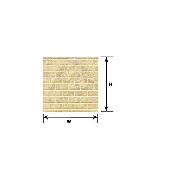 Plastruct - 1/48 SHEET CEMENT BLOCK BEIGE 0.5x300x175MMX PS-106