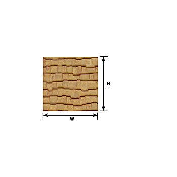 Plastruct - 1/48 SHEET WOOD SHAKE SHINGLE BEIGE 0.5x300x175MM 2X PS-130