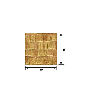 Plastruct - 1/24 SHEET WOOD SHAKE SHINGLE BEIGE 0.5x300x175MM 2X PS-134