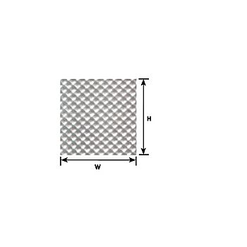 Plastruct - 1/100 SHEET CHECKER PLATE CL./MET. 0.5x300x175MM 2X PS-145