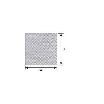 Plastruct - 1/100 SHEET TREAD PLATE CL./METALLIC 0.5x300x175MM 2X PS-148