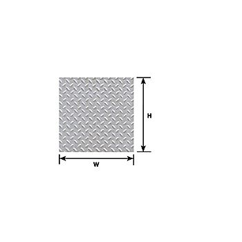 Plastruct - 1/48 SHEET DIAMOND PLATE G WH. 0.5x300x175MM 2X PS-152